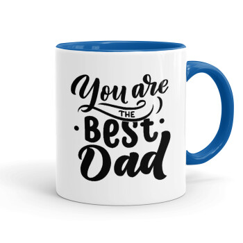 You are the best Dad, Κούπα χρωματιστή μπλε, κεραμική, 330ml
