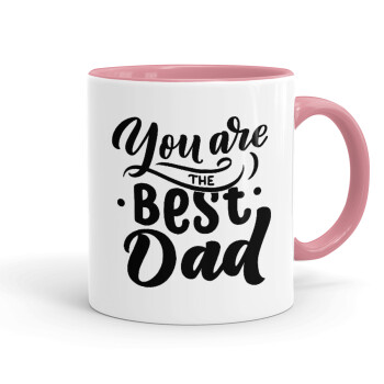 You are the best Dad, Κούπα χρωματιστή ροζ, κεραμική, 330ml