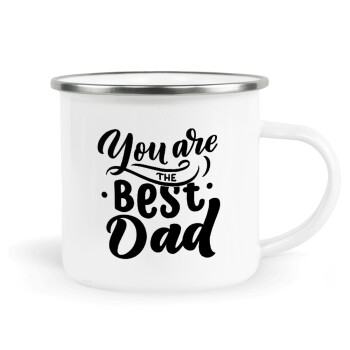 You are the best Dad, Metallic enamel cup white 360ml