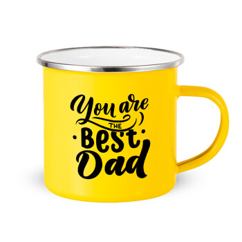 You are the best Dad, Yellow Enamel Metallic Cup 360ml