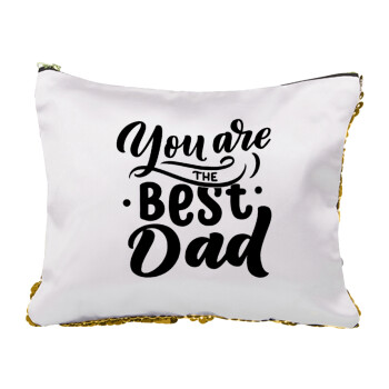 You are the best Dad, Τσαντάκι νεσεσέρ με πούλιες (Sequin) Χρυσό