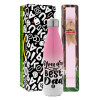 Easter Set, Metallic pink/white (Stainless steel) thermos, double-walled, 500ml & aromatic flat Easter candle (30cm) (PINK)
