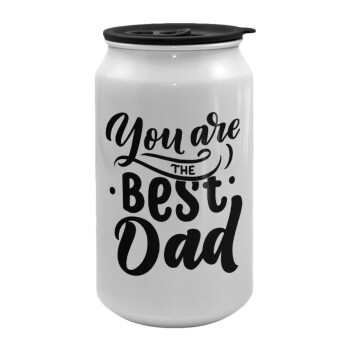 You are the best Dad, Κούπα ταξιδιού μεταλλική με καπάκι (tin-can) 500ml