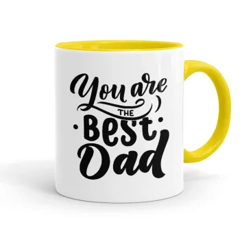 You are the best Dad, Mug colored yellow, ceramic, 330ml