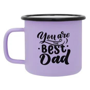 You are the best Dad, Κούπα Μεταλλική εμαγιέ ΜΑΤ Light Pastel Purple 360ml