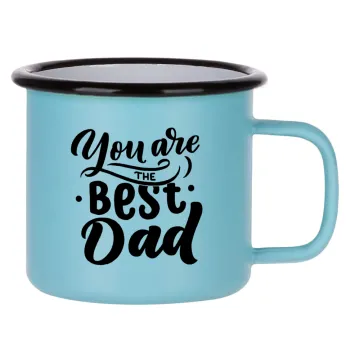 You are the best Dad, Κούπα Μεταλλική εμαγιέ ΜΑΤ σιέλ 360ml