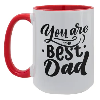 You are the best Dad, Κούπα Mega 15oz, κεραμική Κόκκινη, 450ml