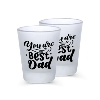 You are the best Dad, Σφηνοπότηρα γυάλινα 45ml του πάγου (2 τεμάχια)