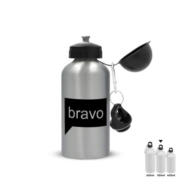 Bravo, Metallic water jug, Silver, aluminum 500ml