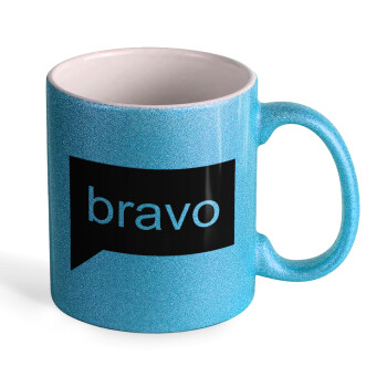 Bravo, Κούπα Σιέλ Glitter που γυαλίζει, κεραμική, 330ml