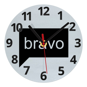 Bravo, Ρολόι τοίχου γυάλινο (20cm)