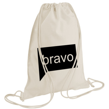 Bravo, Backpack bag GYMBAG natural (28x40cm)