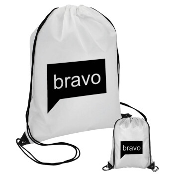Bravo, Τσάντα πουγκί με μαύρα κορδόνια (1 τεμάχιο)