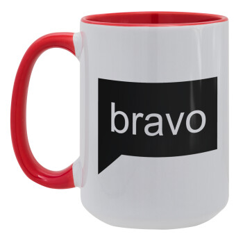 Bravo, Κούπα Mega 15oz, κεραμική Κόκκινη, 450ml