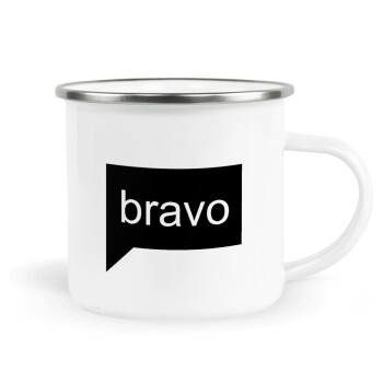 Bravo, Κούπα Μεταλλική εμαγιέ λευκη 360ml