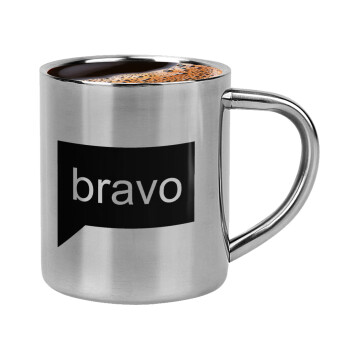 Bravo, Κουπάκι μεταλλικό διπλού τοιχώματος για espresso (220ml)