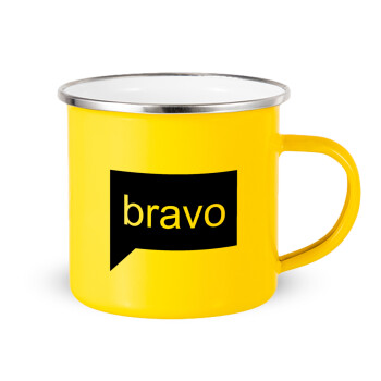 Bravo, Κούπα Μεταλλική εμαγιέ Κίτρινη 360ml