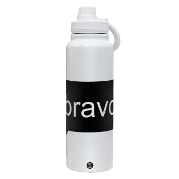 Bravo, 1L Stainless Steel Thermal Bottle with Phone Holder & Double Wall Insulation
