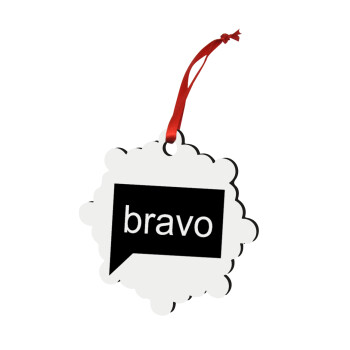 Bravo, Χριστουγεννιάτικο στολίδι snowflake ξύλινο 7.5cm