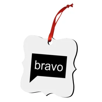 Bravo, Christmas ornament polygon wooden 7.5cm