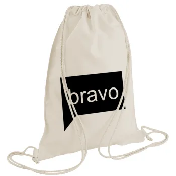 Bravo, Backpack bag GYMBAG natural (28x40cm)