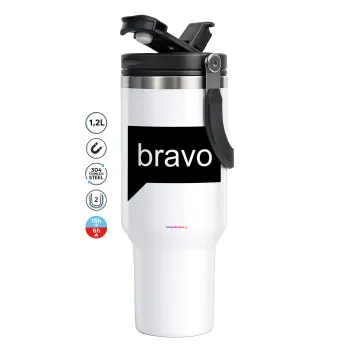 Bravo, Mega Tumbler με καπάκι, διπλού τοιχώματος (θερμό) 1,2L