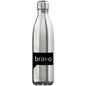 Bravo, Inox (Stainless steel) hot metal mug, double wall, 750ml