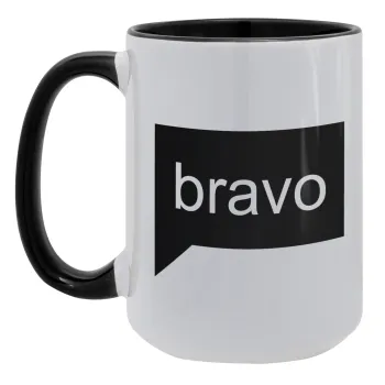 Bravo, Κούπα Mega 15oz, κεραμική Μαύρη, 450ml