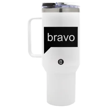 Bravo, Mega Stainless steel Tumbler with lid, double wall 1,2L