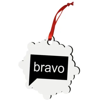 Bravo, Christmas ornament snowflake wooden 7.5cm