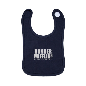 Dunder Mifflin, Inc Paper Company, Σαλιάρα με Σκρατς 100% Organic Cotton Μπλε (0-18 months)