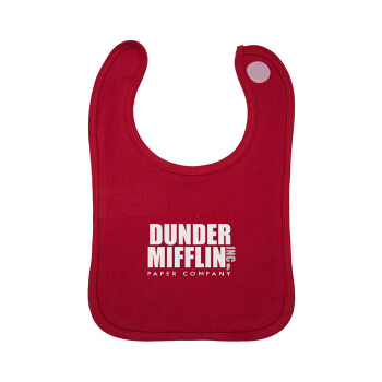 Dunder Mifflin, Inc Paper Company, Σαλιάρα με Σκρατς Κόκκινη 100% Organic Cotton (0-18 months)