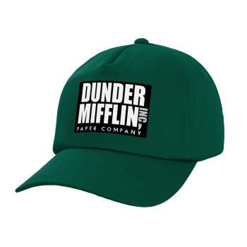Dunder Mifflin, Inc Paper Company, Twill Καπέλο παιδικό Bottle Green (100% ΒΑΜΒΑΚΕΡΟ, ΠΑΙΔΙΚΟ, UNISEX)