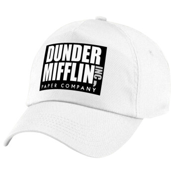 Dunder Mifflin, Inc Paper Company, Καπέλο παιδικό Baseball, 100% Βαμβακερό Twill, Λευκό (ΒΑΜΒΑΚΕΡΟ, ΠΑΙΔΙΚΟ, UNISEX, ONE SIZE)