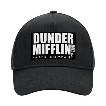 Dunder Mifflin, Inc Paper Company, Καπέλο Ενηλίκων Ultimate ΜΑΥΡΟ, (100% ΒΑΜΒΑΚΕΡΟ DRILL, ΕΝΗΛΙΚΩΝ, UNISEX, ONE SIZE)