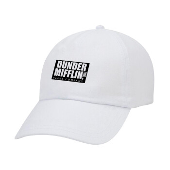 Dunder Mifflin, Inc Paper Company, Καπέλο Ενηλίκων Baseball Λευκό 5-φύλλο (POLYESTER, ΕΝΗΛΙΚΩΝ, UNISEX, ONE SIZE)