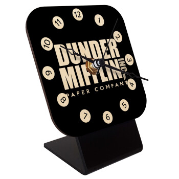 Dunder Mifflin, Inc Paper Company, Επιτραπέζιο ρολόι σε φυσικό ξύλο (10cm)
