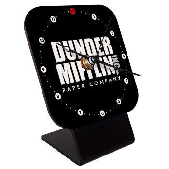 Dunder Mifflin, Inc Paper Company, Quartz Wooden table clock with hands (10cm)