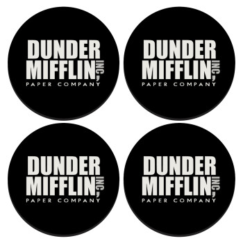 Dunder Mifflin, Inc Paper Company, ΣΕΤ 4 Σουβέρ ξύλινα στρογγυλά (9cm)