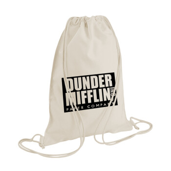 Dunder Mifflin, Inc Paper Company, Τσάντα πλάτης πουγκί GYMBAG natural (28x40cm)