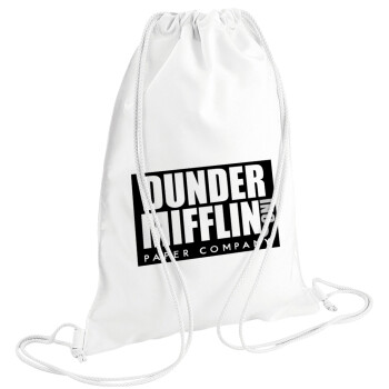 Dunder Mifflin, Inc Paper Company, Backpack pouch GYMBAG white (28x40cm)