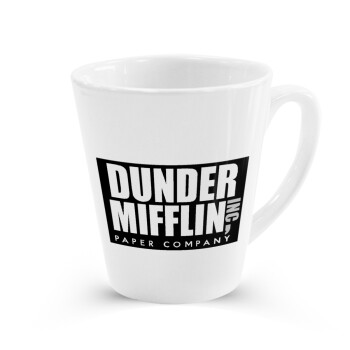 Dunder Mifflin, Inc Paper Company, Κούπα κωνική Latte Λευκή, κεραμική, 300ml