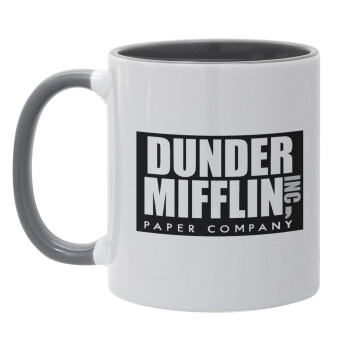 Dunder Mifflin, Inc Paper Company, Κούπα χρωματιστή γκρι, κεραμική, 330ml