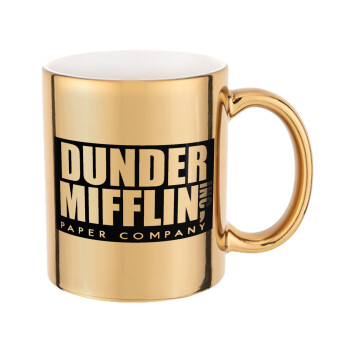 Dunder Mifflin, Inc Paper Company, Mug ceramic, gold mirror, 330ml