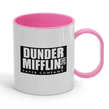 Dunder Mifflin, Inc Paper Company, Κούπα (πλαστική) (BPA-FREE) Polymer Ροζ για παιδιά, 330ml