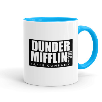 Dunder Mifflin, Inc Paper Company, Mug colored light blue, ceramic, 330ml