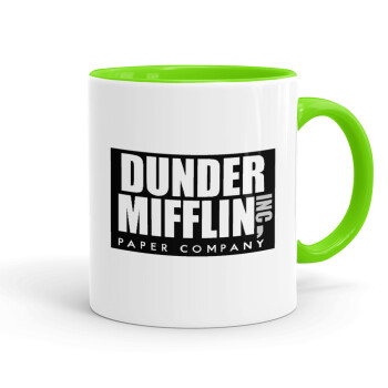 Dunder Mifflin, Inc Paper Company, Mug colored light green, ceramic, 330ml