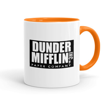 Dunder Mifflin, Inc Paper Company, Mug colored orange, ceramic, 330ml