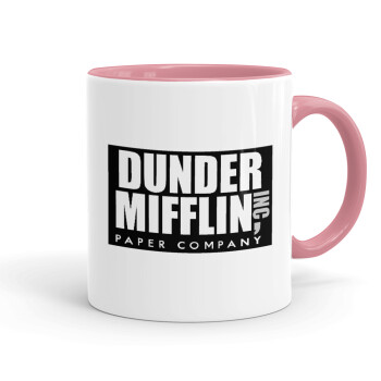 Dunder Mifflin, Inc Paper Company, Κούπα χρωματιστή ροζ, κεραμική, 330ml