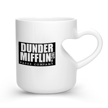 Dunder Mifflin, Inc Paper Company, Κούπα καρδιά λευκή, κεραμική, 330ml
